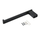 Bathroom Matt Black Stainless Steel Square Towel Rack Clothes Wall Mount Holder