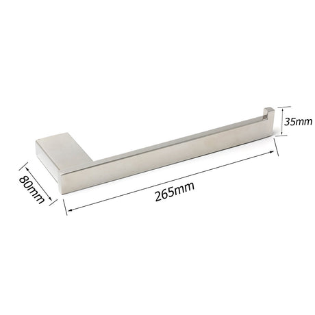 Mirror Chrome Stainless Steel Square Towel Rack Clothes Wall Mounted Holder Kit