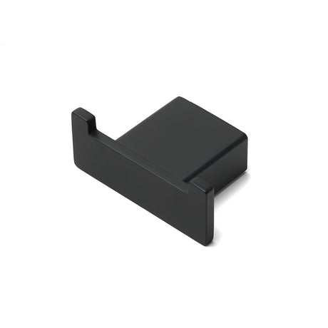 Matt Black Square Robe Hook Clothes Towel Holder Bathroom Wall Hanger Accessory
