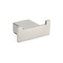 Brushed Nickel SUS Square Robe Hook Clothes Towel Holder Hanger Wall Mounted Kit