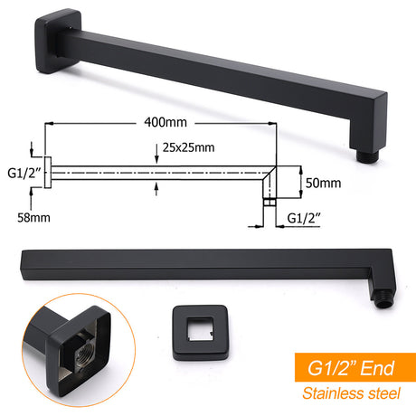 Matt Black Square 8