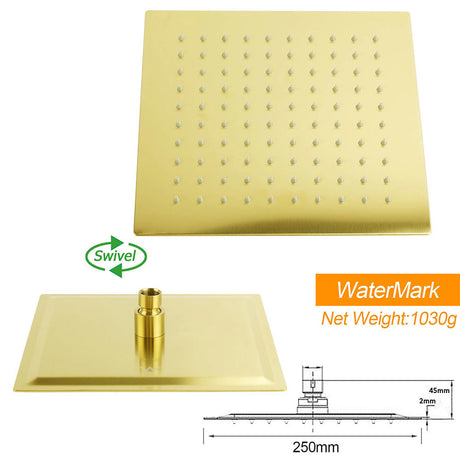 Brushed Gold Square 10