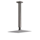 Gun Metal Square 8" Rainfall Shower Head 300mm Ceiling Dropper Arm Bath Set WELS