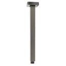 Gun Metal Square 10" Rainfall Shower Head 300mm Ceiling Dropper Arm Bath Set WELS