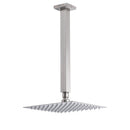 Brushed Nickel Square 8" Rain Shower Head 300mm Brass Ceiling Dropper Arm Set