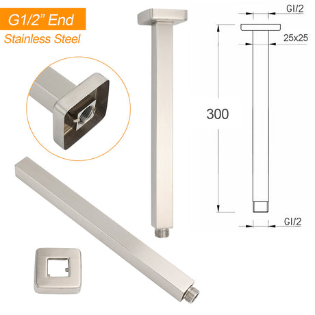 Brushed Nickel Square 8