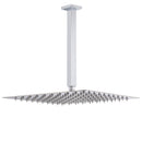 WELS 16" Rainfall Shower Head 300mm Ceiling Dropper Extension Arm Chrome Square Set