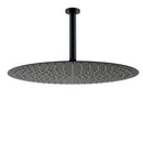 Matt Black Round 16" Extra Large Rain Shower Head 300mm Ceiling Dropper Arm Set