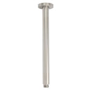 Brushed Nickel Round 12" Shower Rain Head + 300mm Brass Ceiling Dropper Arm Set