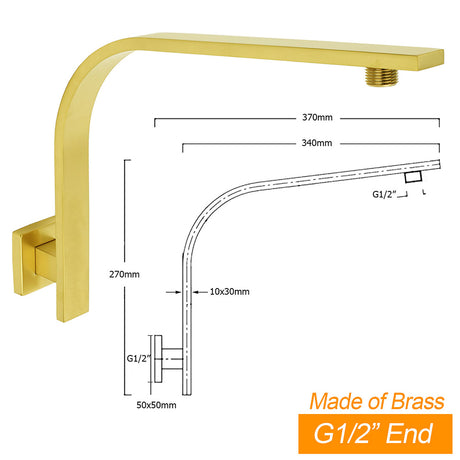 WELS Brushed Gold Square 8