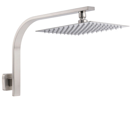 Brushed Nickel Silver Square 10