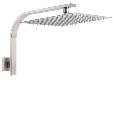 Brushed Nickel Silver Square 12