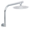 WELS 8" Round Rainfall Shower Head + 360° Swivel Gooseneck Wall Arm Set