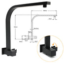 Matt Black Twin Set 16" Extra Large Shower Head 3 Modes Handheld Gooseneck Arm Wall Mixer