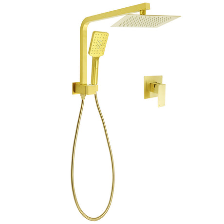 WELS Brushed Gold Twin Shower 8