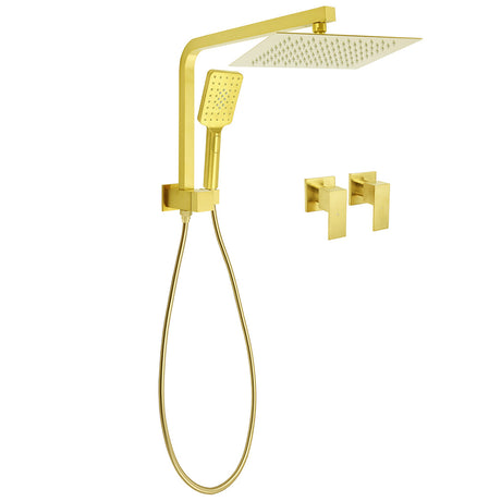 Brushed Gold Twin Shower 10