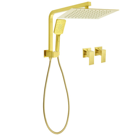 WELS Brushed Gold Twin Shower 12