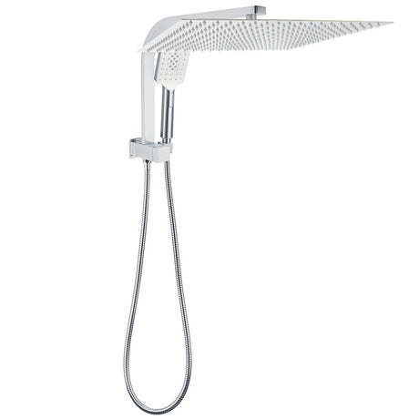 WELS Square Twin Shower Head Chrome 16