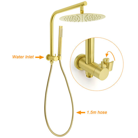Brushed Gold Round Large 12