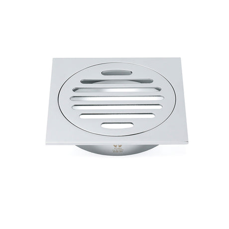 Chrome Stainless Steel 110mm Small Square Shower Grate Floor Drain 95mm Outlet