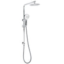 Chrome Round 8" Rainfall Shower Head 3 Modes Handheld Rose Silde Rail Twin Set