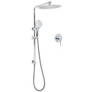 WELS Round Shower Head Handheld Sliding Rail Arm Chrome 12" Rainfall 2in1 Mixer Set
