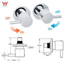 WELS Chrome 9" Plastic Rain Shower Head 3 Modes Handheld Rose Slide Rail Twin Taps