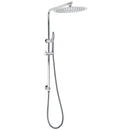 12" Rainfall + Brass Handheld Twin Shower Heads Rail Diverter Arm Round Set