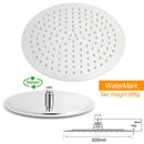 WELS 12" Rainfall + Brass Handheld Twin Shower Heads Rail Diverter Arm Round Mixer Set