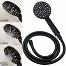 Matt Black 10" Shower Rain Head Handheld Silde Wall Arm Rail Dual Bath Set