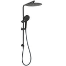 Matt Black Dual Shower 12" Large Shower Rain Head + Handheld Silde Wall Rail Set