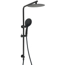 Matt Black Twin Shower Head 3 Modes Handheld 2in1 Wall Rail Arm Round 10 Inch
