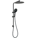 Matt Black Shower Set 12" Large Rain Head Handheld Sliding Rail Arm Round WELS