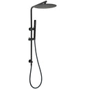 Round 300mm Rain Shower Head Brass Handheld Riser Rail Set Diverter Matt Black