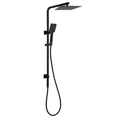 Matt Black Twin Shower Set Square 10