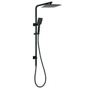 Matt Black Dual Shower Square 10" Rain Head 3 Modes Handheld Silde Rail Arm Set