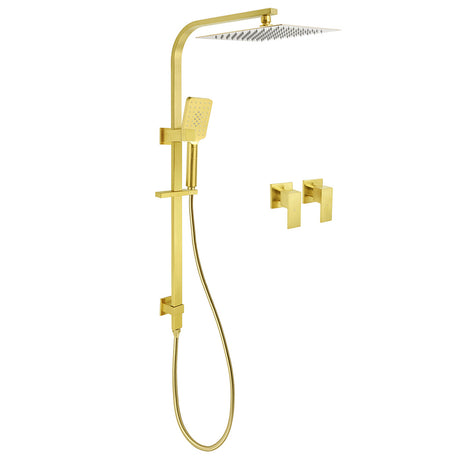 WELS Brushed Gold Square Shower 12