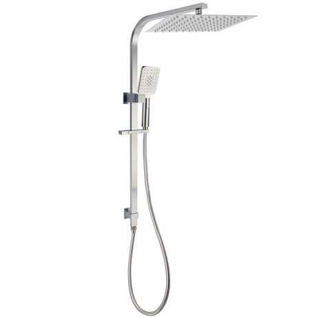 Brushed Nickel Square 2in1 Shower Set Large 12