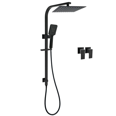 WELS Matt Black 2in1 Shower Set 10
