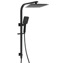 Matt Black Square 2in1 Shower 10" Rain Head 3 Modes Handheld Silde Rail Arm Set