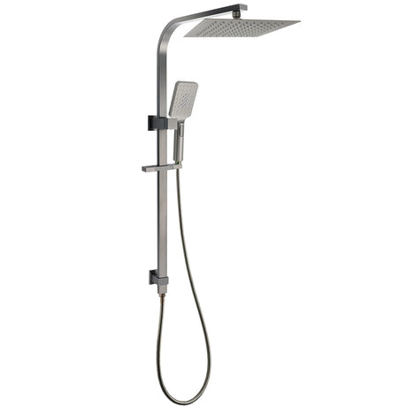 Gun Metal Double Square Shower Head Set 10