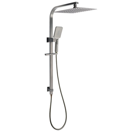 WELS Gun Metal Double Square Shower Head Set 12