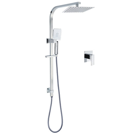 Chrome Twin Square Shower Set 8