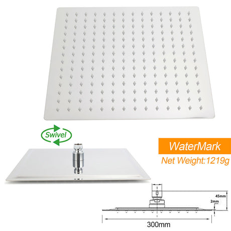 Chrome Dual Square Shower Set 12