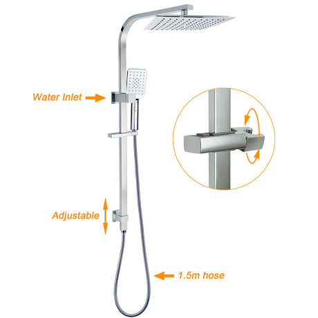 WELS 2IN1 Square Shower Head Set 10