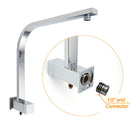 WELS 2IN1 Square Shower Head Set 10" Rain Handheld Sliding Rail Arm Inbuilt Diverter