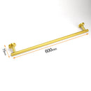 Brushed Gold Stainless Steel 750mm Long Towel Rack Rail Holder Round Hanger Bar