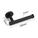 Matt Black Round Stainless Steel Toilet Paper Roll Tissue Holder Bathroom Wall
