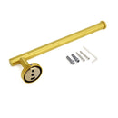 Bathroom Brushed Gold Round Towel Rack Holder Hook Clothes Hanger Wall Mounted