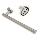 Brushed Nickel Round Towel Rack Holder Hook Clothes Hanger Bathroom Accessory